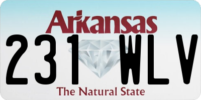 AR license plate 231WLV