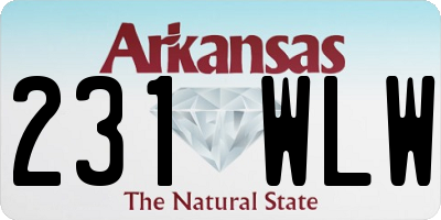 AR license plate 231WLW