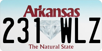 AR license plate 231WLZ