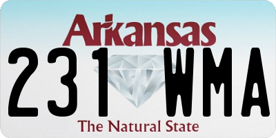 AR license plate 231WMA