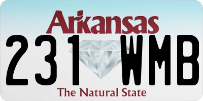 AR license plate 231WMB