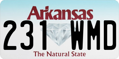 AR license plate 231WMD