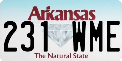 AR license plate 231WME