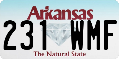 AR license plate 231WMF