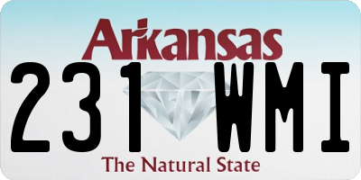 AR license plate 231WMI