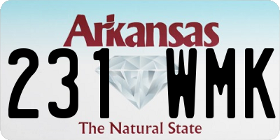 AR license plate 231WMK