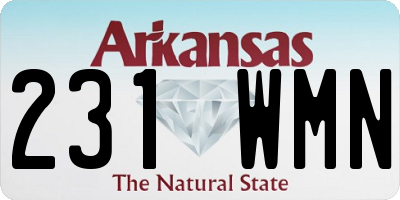 AR license plate 231WMN