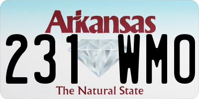 AR license plate 231WMO