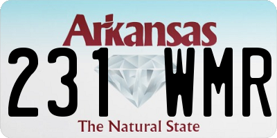 AR license plate 231WMR