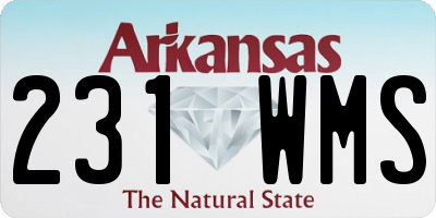 AR license plate 231WMS