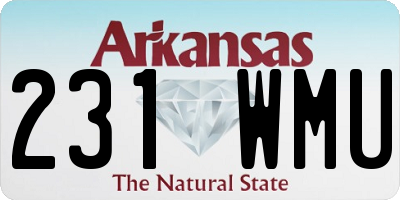 AR license plate 231WMU