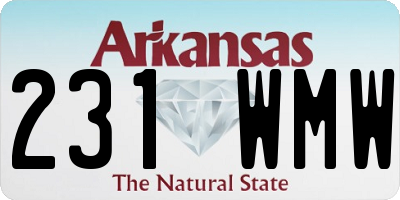 AR license plate 231WMW