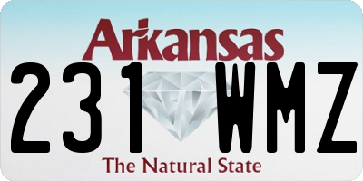 AR license plate 231WMZ