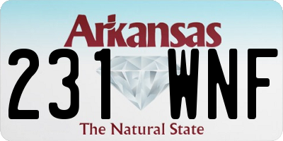 AR license plate 231WNF