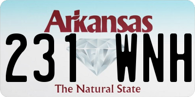 AR license plate 231WNH