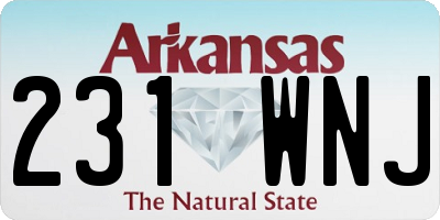 AR license plate 231WNJ