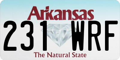 AR license plate 231WRF