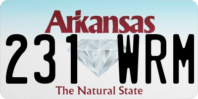 AR license plate 231WRM