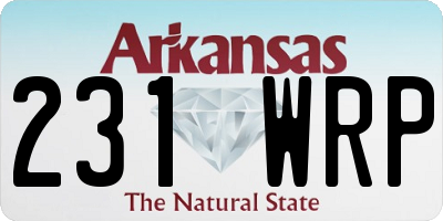 AR license plate 231WRP