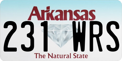 AR license plate 231WRS