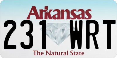AR license plate 231WRT