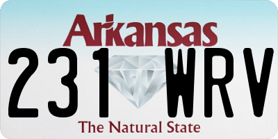 AR license plate 231WRV