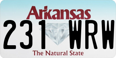 AR license plate 231WRW