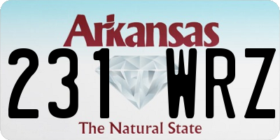 AR license plate 231WRZ