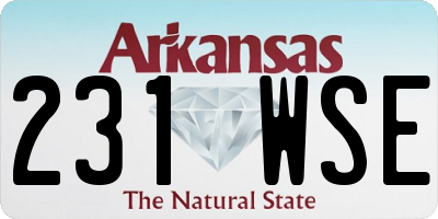 AR license plate 231WSE