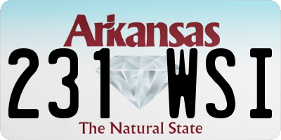 AR license plate 231WSI