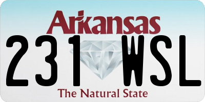 AR license plate 231WSL