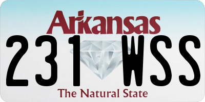 AR license plate 231WSS