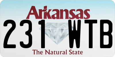 AR license plate 231WTB