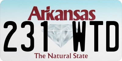 AR license plate 231WTD