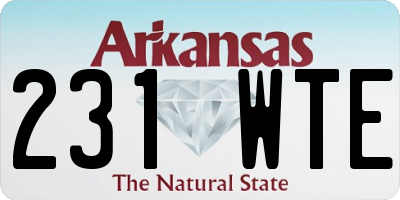 AR license plate 231WTE