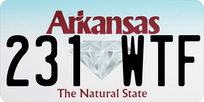 AR license plate 231WTF