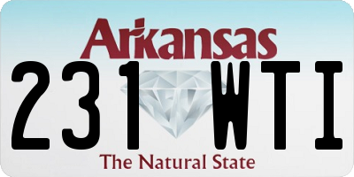 AR license plate 231WTI