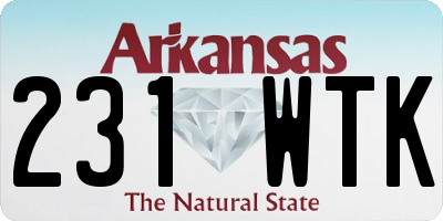 AR license plate 231WTK