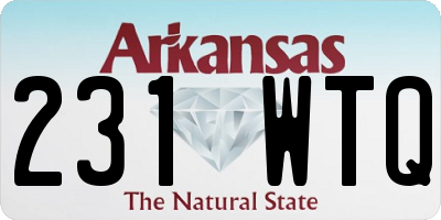 AR license plate 231WTQ