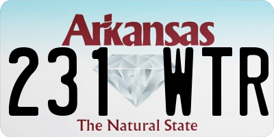 AR license plate 231WTR