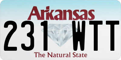 AR license plate 231WTT