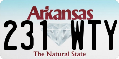 AR license plate 231WTY