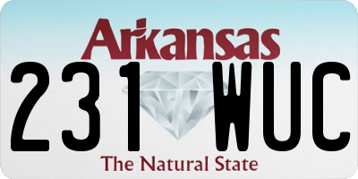 AR license plate 231WUC
