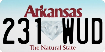 AR license plate 231WUD