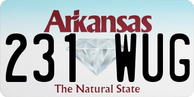 AR license plate 231WUG
