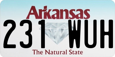 AR license plate 231WUH