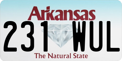 AR license plate 231WUL
