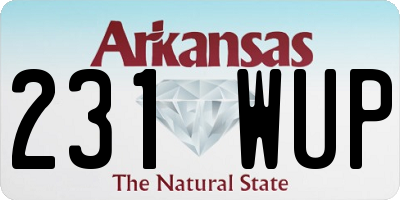 AR license plate 231WUP