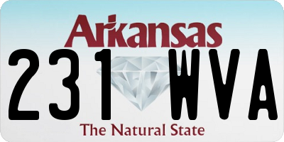AR license plate 231WVA