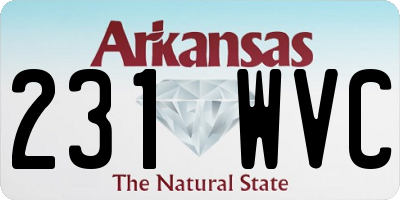 AR license plate 231WVC